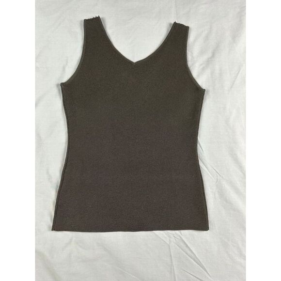 Strawberry Field Women's Embellished V-Neck Tank Top Black Size XS Knit Comfy - Picture 2 of 7
